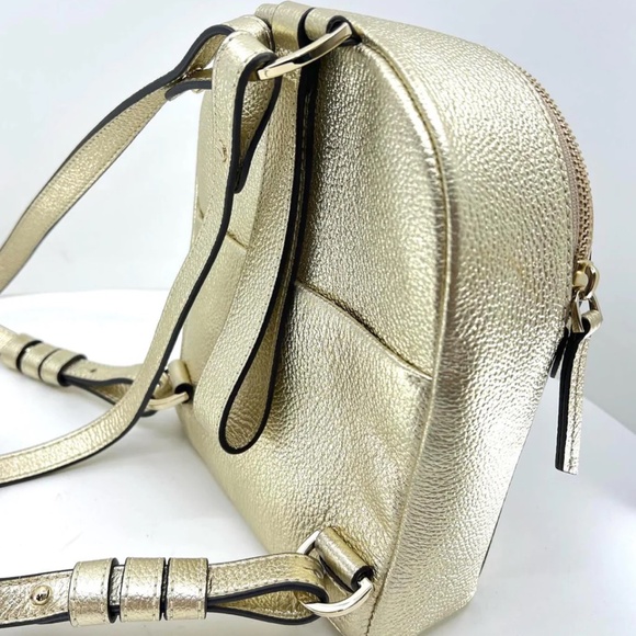 HENRI BENDEL Backpack Metallic Gold LIKE NEW main image 8